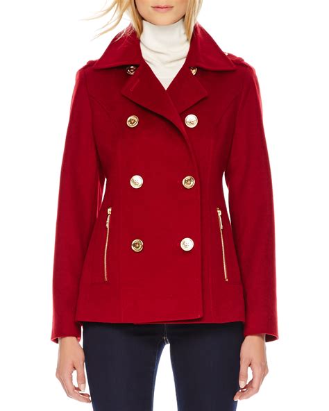 michael kors red peacoat dillards|Michael Kors Women's Red Coats & Jackets .